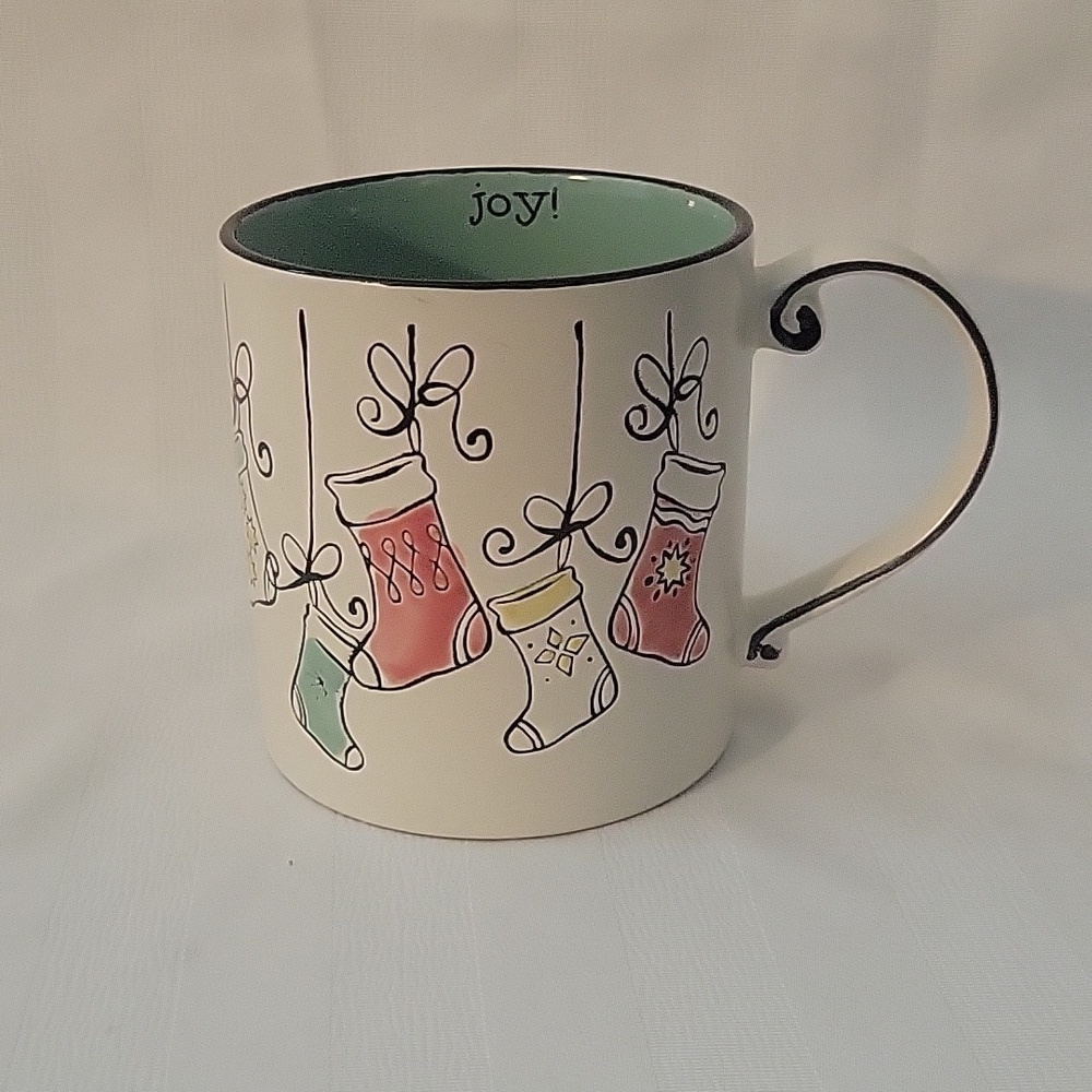Spectrum Desinz, Sleigh Bells Bistro Holiday 22 oz Ceramic Coffee Mug